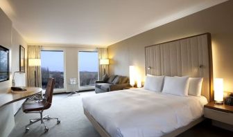 Spacious day use room at Hilton London Heathrow Airport Terminal 5. 