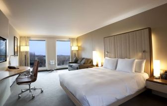 Spacious day use room at Hilton London Heathrow Airport Terminal 5. 