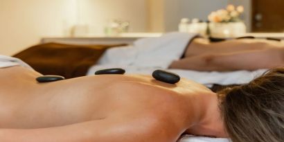 Hot stone massage available at Hilton London Heathrow Airport Terminal 5.