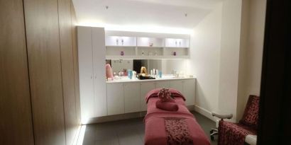 Facial and nail care treatments available at Hilton London Heathrow Airport Terminal 5.