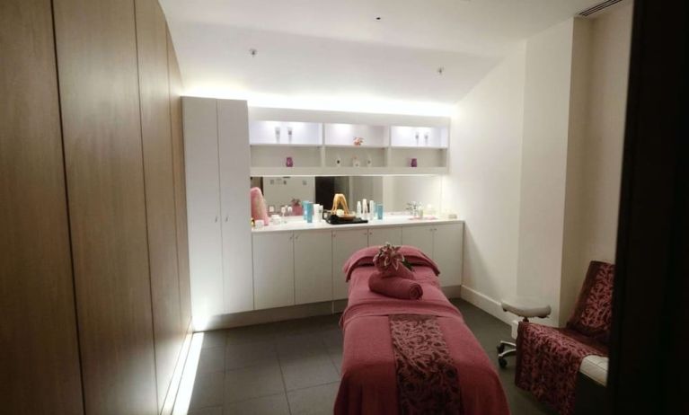 Facial and nail care treatments available at Hilton London Heathrow Airport Terminal 5.