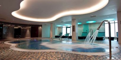 Hydrotherapy pool available at Hilton London Heathrow Airport Terminal 5.