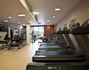 Fitness center available at Hilton London Heathrow Airport Terminal 5. 