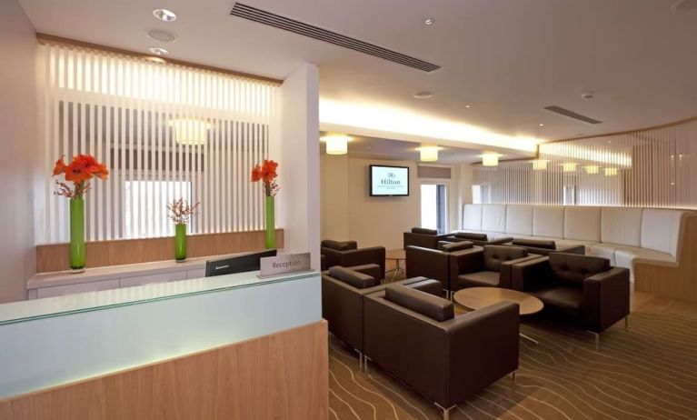 Executive lounge at Hilton London Heathrow Airport Terminal 5. 