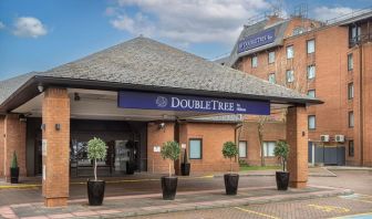 Hotel exterior at DoubleTree By Hilton Manchester Airport.