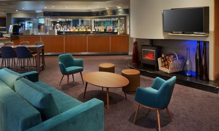 Hotel bar at DoubleTree By Hilton Manchester Airport.