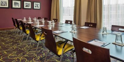 Professional meeting room at Hampton By Hilton London Luton Airport.