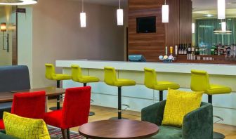 Hotel bar at Hampton By Hilton London Luton Airport.