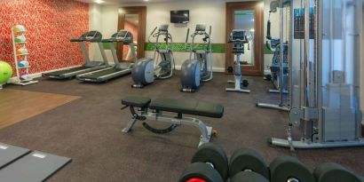 Fitness center available at Hampton By Hilton London Luton Airport.