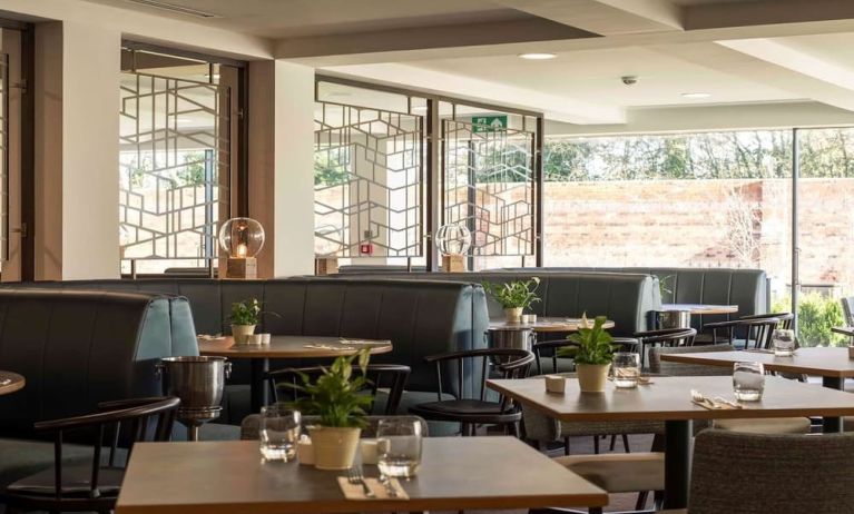 Dining area perfect for coworking at DoubleTree By Hilton Hotel & Spa Chester.  