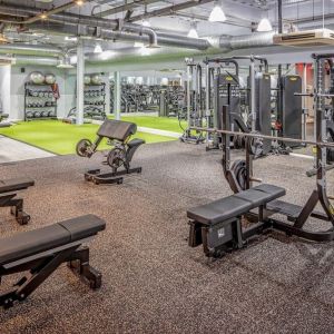 Fitness center available at DoubleTree By Hilton Hotel & Spa Chester. 