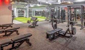 Fitness center available at DoubleTree By Hilton Hotel & Spa Chester. 