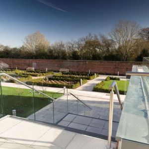 Outdoor garden and terrace at DoubleTree By Hilton Hotel & Spa Chester. 