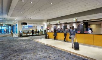 Reception area at Hilton London Kensington.
