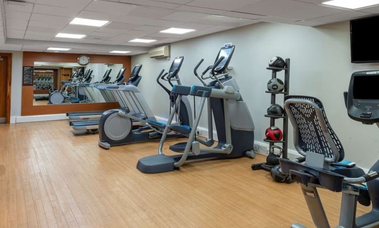 Fitness center available at Hilton London Kensington.
 