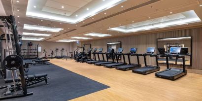 Fitness center available at Hilton London Metropole. 