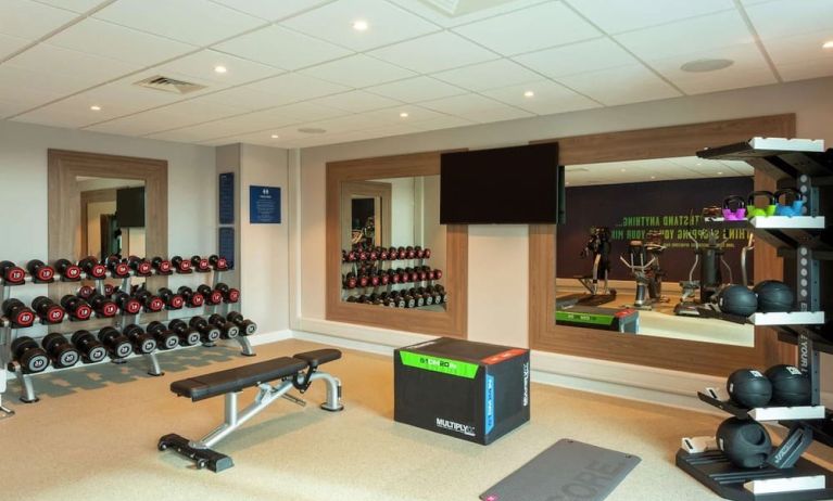 Fitness center available at Hampton By Hilton Hamilton Park. 