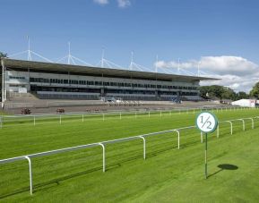 Hamilton park racecourse adjacent to Hampton By Hilton Hamilton Park.