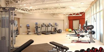 Fitness center available at DoubleTree By Hilton Bristol City Centre.  