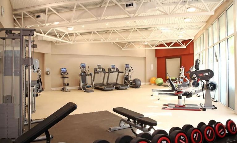 Fitness center available at DoubleTree By Hilton Bristol City Centre.  