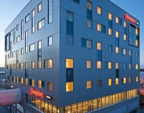 Hotel exterior at Hampton By Hilton London Gatwick Airport.