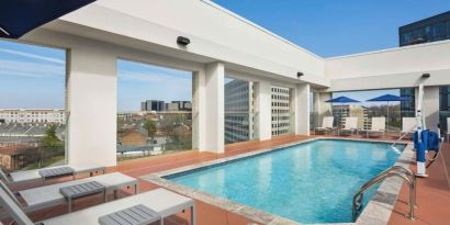 Outdoor pool at Hilton Garden Inn Nashville West End Avenue.