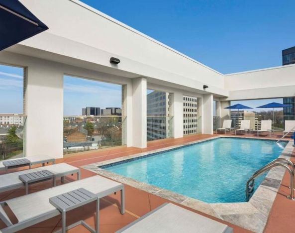 Outdoor pool at Hilton Garden Inn Nashville West End Avenue.