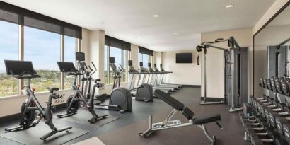 Fitness center at Hilton Garden Inn Nashville West End Avenue.