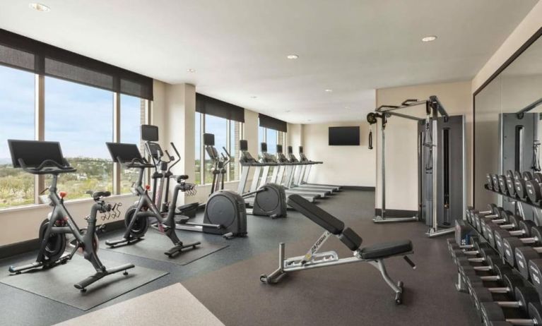 Fitness center at Hilton Garden Inn Nashville West End Avenue.