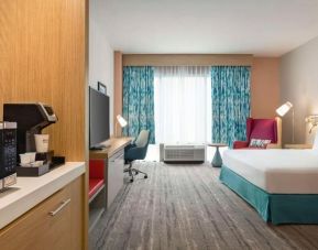 Spacious king room with coffee machine at Hilton Garden Inn Nashville West End Avenue.