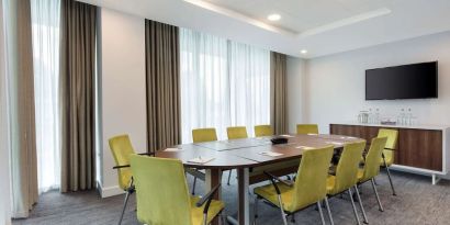 Meeting room at Hampton By Hilton London Stansted Airport.