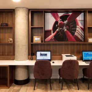 Business center at Hampton By Hilton London Stansted Airport.