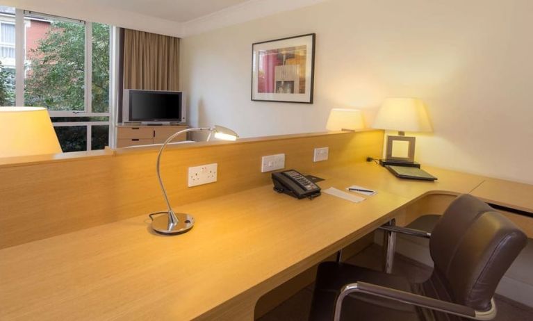 Work space at Hilton Leicester.