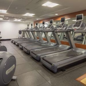 Fitness center at Hilton Leicester.