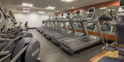 Fitness center at Hilton Leicester.