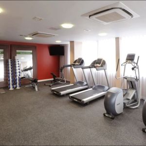 Fitness center at Hampton By Hilton Birmingham Broad Street.