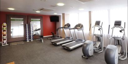 Fitness center at Hampton By Hilton Birmingham Broad Street.