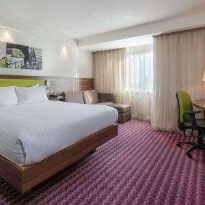 Romantic king room with TV at Hampton By Hilton Birmingham Broad Street.