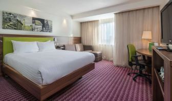 Romantic king room with TV at Hampton By Hilton Birmingham Broad Street.