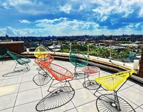 Rooftop seating at Fairfield Inn & Suites New York Brooklyn.