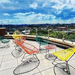 Rooftop seating at Fairfield Inn & Suites New York Brooklyn.