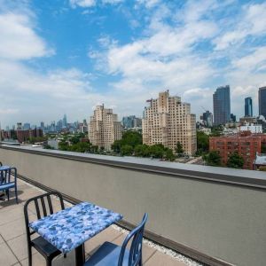 Rooftop seating at Fairfield Inn & Suites New York Brooklyn.