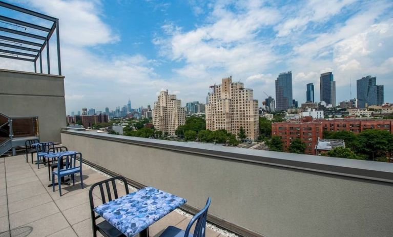 Rooftop seating at Fairfield Inn & Suites New York Brooklyn.