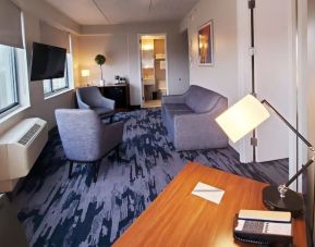 Work space at Fairfield Inn & Suites New York Brooklyn.