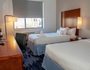 Queen beds at Fairfield Inn & Suites New York Brooklyn.