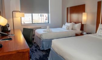 Queen beds at Fairfield Inn & Suites New York Brooklyn.