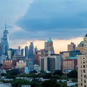 City views at sunset at Fairfield Inn & Suites New York Brooklyn.