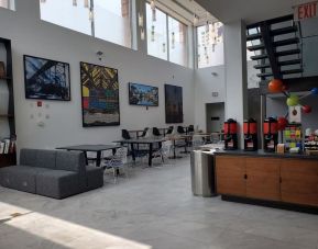 Hotel entrance and lobby area at Fairfield Inn & Suites New York Brooklyn.