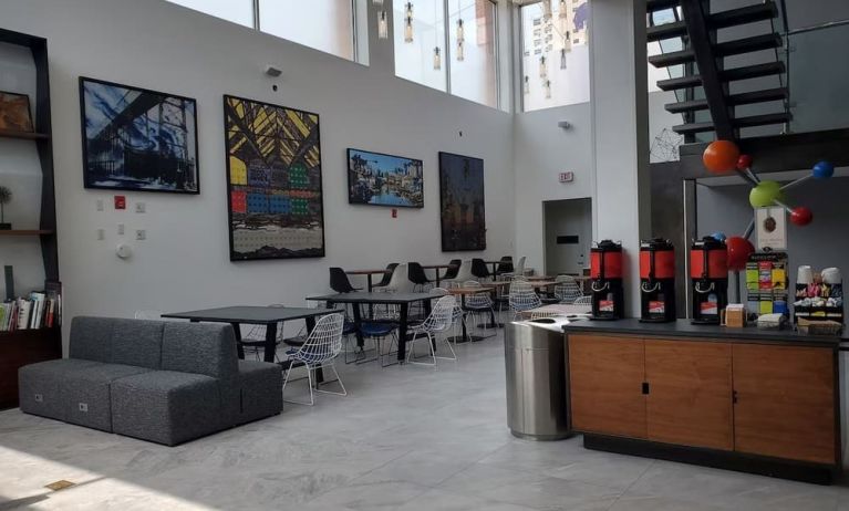 Hotel entrance and lobby area at Fairfield Inn & Suites New York Brooklyn.