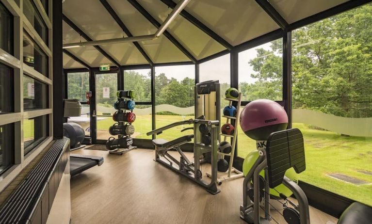 Fitness center available at Hilton Cobham. 